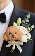 Custom Miniature Wool-Felted Pet Pin | Wedding Brooch