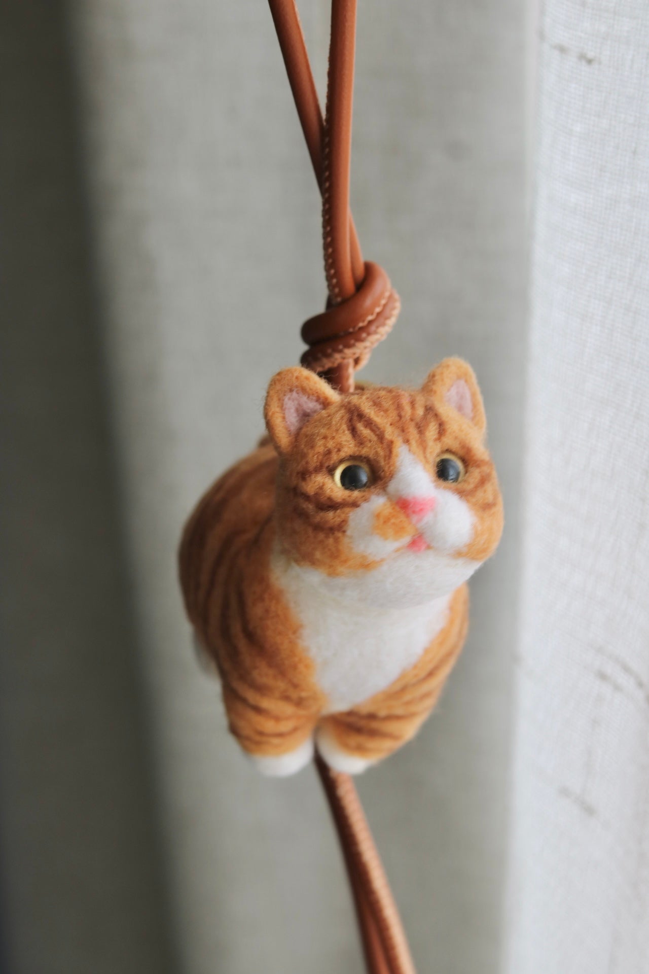 Custom Felt Cat Ornament | Wool Felt Bag Charm