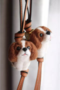 Custom King Charles Spaniel felt dog charm handmade from wool