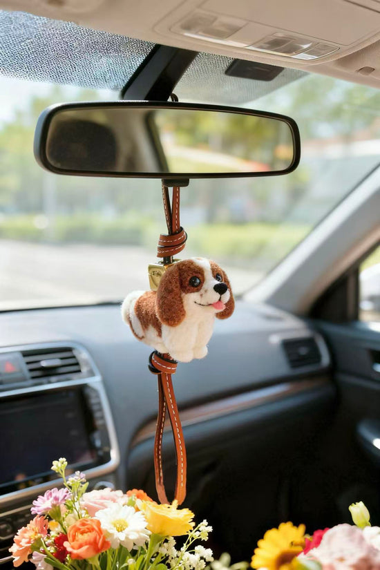 Custom Pet Charm – Handmade Wool Felt Dog Portrait