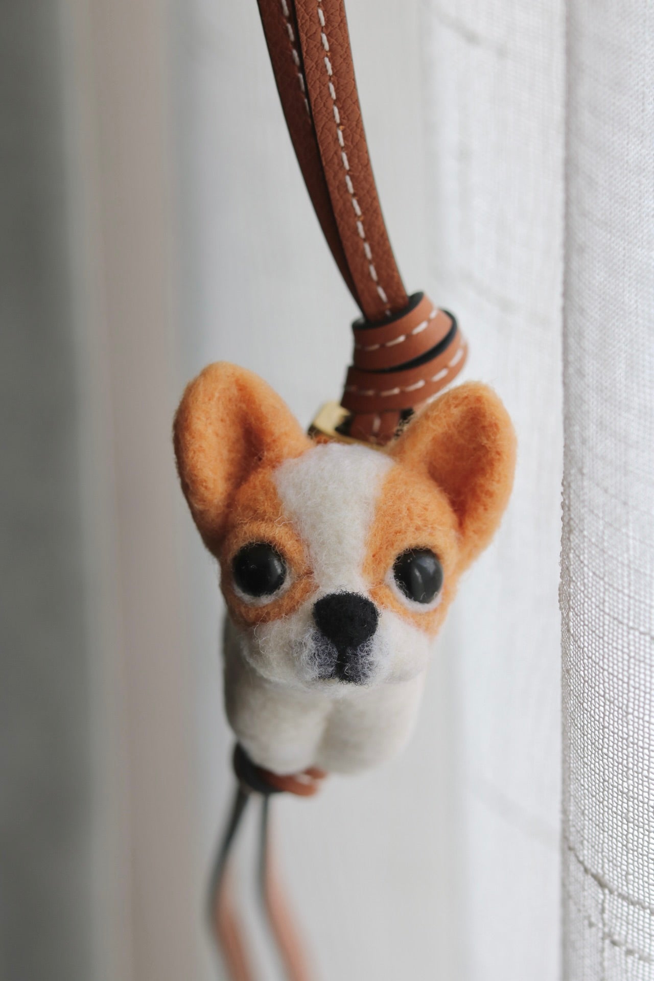Custom Felt Bag Charm Dog & Personalised Wool Pet Charm for Chi-chi