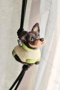 Handmade Chibi Style Bulldog needle-felted  Fashion Pet Charm