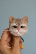 Custom Miniature Wool-Felted Pet Pin | Wedding Brooch