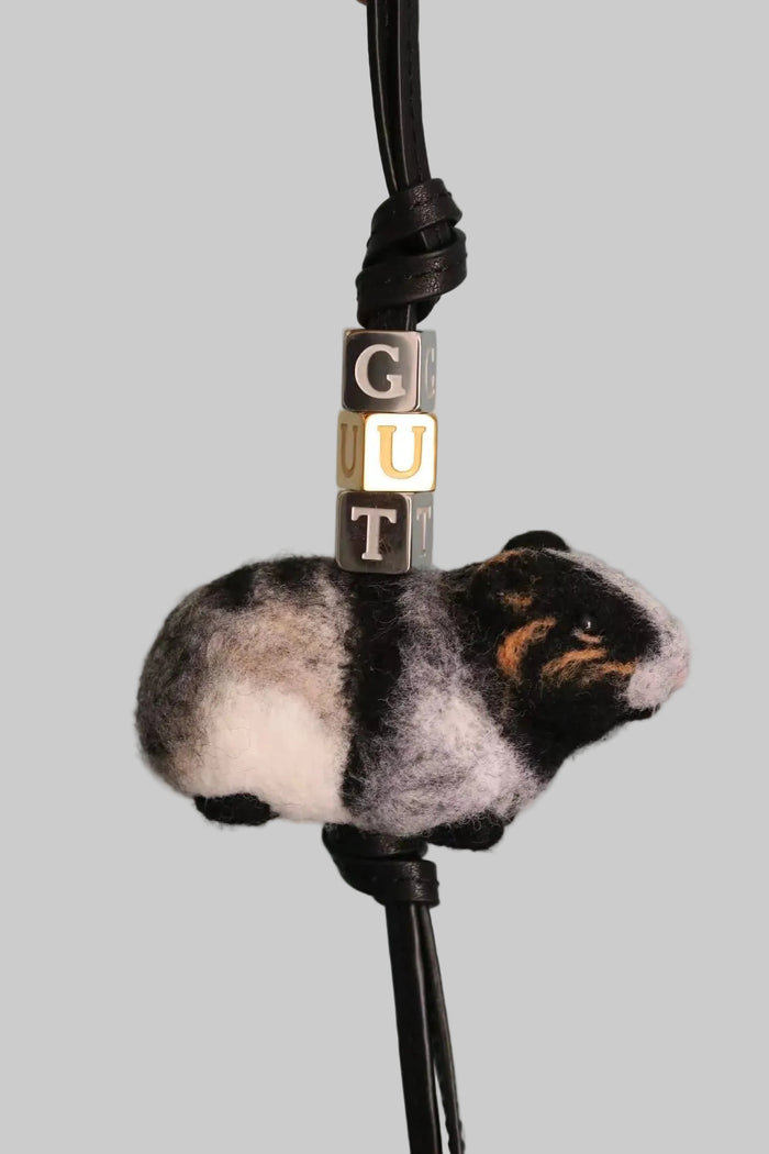 Custom mouse ornament felt mouse pet charm handmade from natural wool