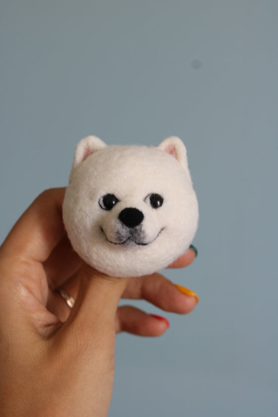 Custom Miniature Wool-Felted Pet Pin | Wedding Brooch