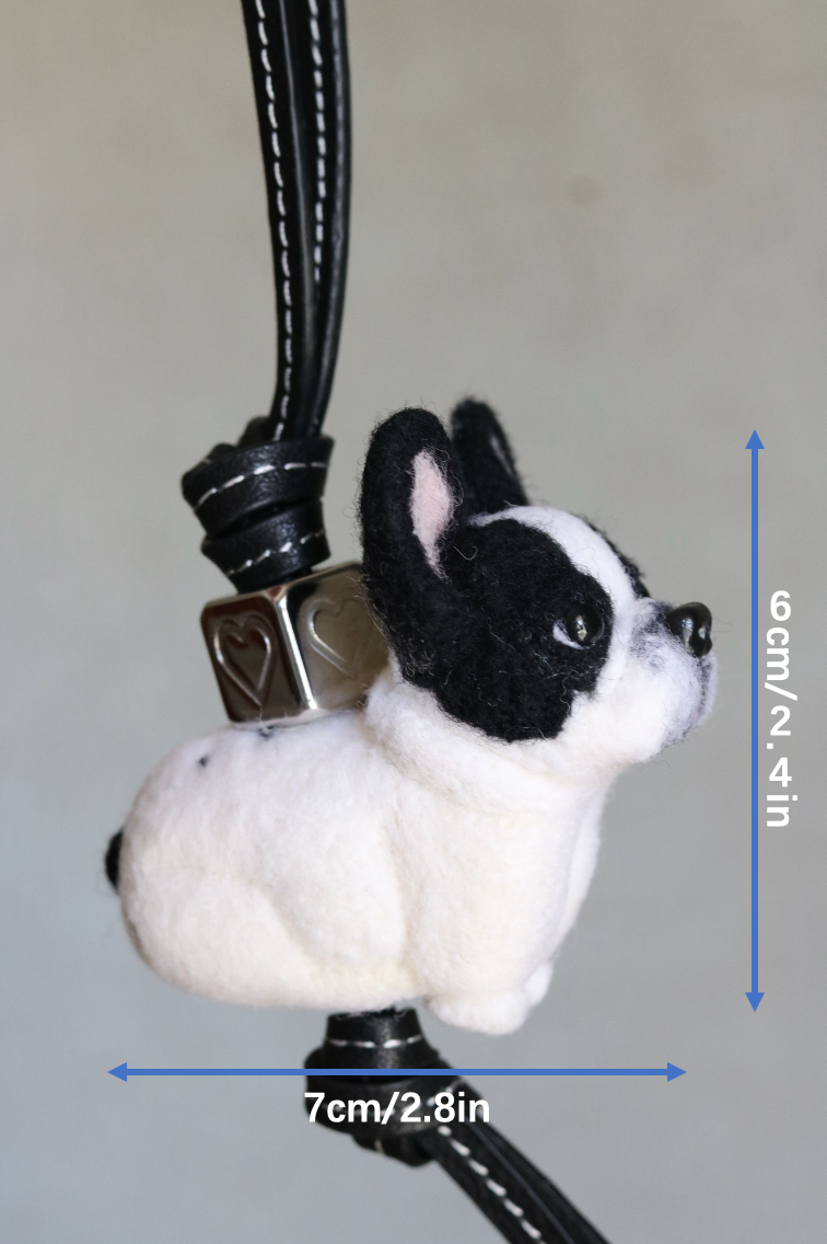 Custom Felt Bag Charm Dog & Personalised Wool Pet Charm for Chi-chi